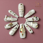 Artnailery · Crystal Carol | Holiday Glam Limited (10 pcs Handmade Press-On Nails)