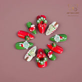 Artnailery · Frosted Noel | Holiday Glam Limited (10 pcs Handmade Press-On Nails)
