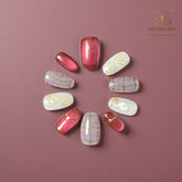Artnailery · Crimson Muse | Everyday Elegance · Seasonal Glam Selection (10 pcs Handmade Press-On Nails)