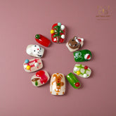 Artnailery · Merry Mingle | Holiday Glam Limited (10 pcs Handmade Press-On Nails)