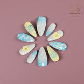 Artnailery · Azure Bloom | Everyday & Seasonal Glam Limited (10 pcs Handmade Press-On Nails)