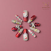 Artnailery · Santa Glow | Holiday Glam Limited Collection (10 pcs Handmade Press-On Nails)