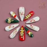 Artnailery · Frosted Whisper | Holiday Glam Limited Collection (10 pcs Handmade Press-On Nails)