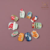 Artnailery · Merry Velvet | Holiday Glam Limited (10 pcs Handmade Press-On Nails)