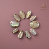 Artnailery · Golden Whisper | Everyday & Artistry Collection (10 pcs Handmade Press-On Nails)