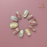 Artnailery · Blush Aurora | Everyday & Artistry Collection (10 pcs Handmade Press-On Nails)