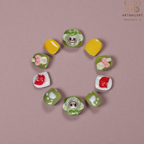 Artnailery · Green Garden Pals | Kids Press-On Nails (10 pcs)