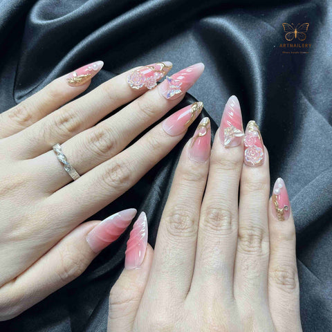 Artnailery · Rose Reverie | Atelier Canvas (24 pcs Precision-Finish Press-On Nails)