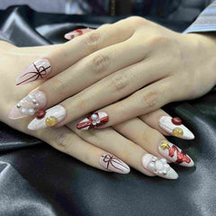 Artnailery · Gilded Cheer | Holiday Glam Limited (10 pcs Handmade Press-On Nails)