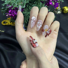 Artnailery · Gilded Cheer | Holiday Glam Limited (10 pcs Handmade Press-On Nails)