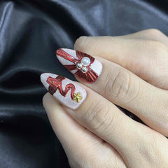 Artnailery · Gilded Cheer | Holiday Glam Limited (10 pcs Handmade Press-On Nails)