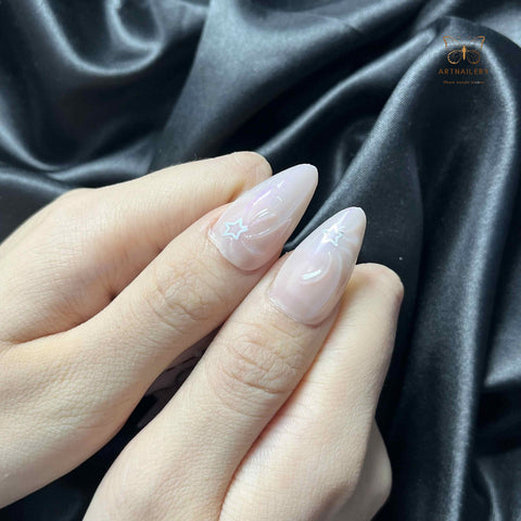 Artnailery · Moonlight Blush | Atelier Canvas (24 pcs Precision-Finish Press-On Nails)