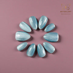 Artnailery · Moonlit Tide | Everyday & Seasonal Collection (10 pcs Handmade Press-On Nails)