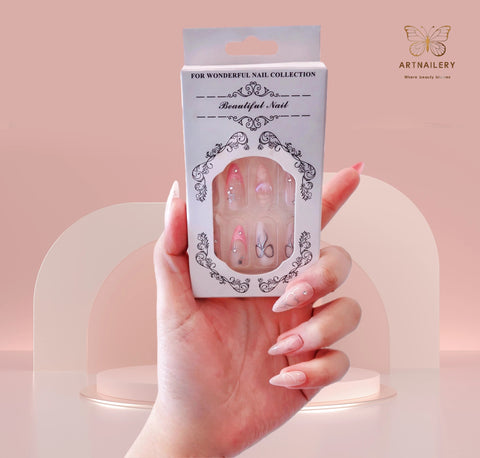 Artnailery · Moonlight Blush | Atelier Canvas (24 pcs Precision-Finish Press-On Nails)