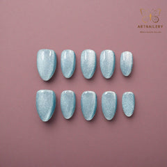 Artnailery · Moonlit Tide | Everyday & Seasonal Collection (10 pcs Handmade Press-On Nails)