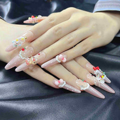 Artnailery · Frosted Merry | Holiday Glam Limited (10 pcs Handmade Press-On Nails)