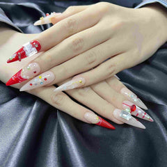 Artnailery · Crimson Giftlist | Holiday Glam Limited · Seasonal Glam Selection (10 pcs Handmade Press-On Nails)