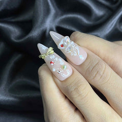 Artnailery · Crimson Giftlist | Holiday Glam Limited · Seasonal Glam Selection (10 pcs Handmade Press-On Nails)