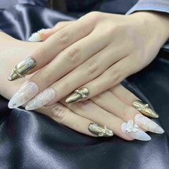 Artnailery · Frosted Étoile | Holiday Glam Limited · Seasonal Glam Selection (10 pcs Handmade Press-On Nails)