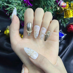 Artnailery · Frosted Étoile | Holiday Glam Limited · Seasonal Glam Selection (10 pcs Handmade Press-On Nails)