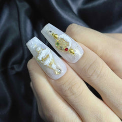 Artnailery · Crystal Carol | Holiday Glam Limited (10 pcs Handmade Press-On Nails)