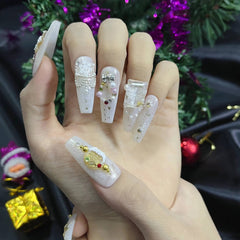 Artnailery · Crystal Carol | Holiday Glam Limited (10 pcs Handmade Press-On Nails)