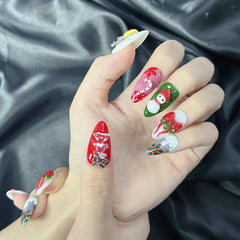 Artnailery · Candy Noel | Holiday Glam Limited (10 pcs Handmade Press-On Nails)