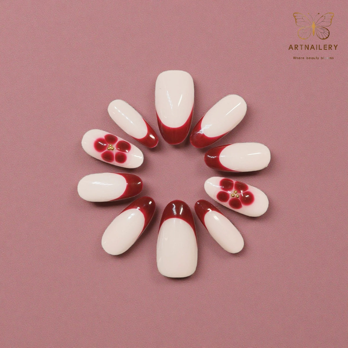 Artnailery · Crimson Petal | Everyday Elegance Collection