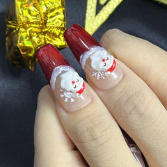Artnailery · Santa Glow | Holiday Glam Limited Collection (10 pcs Handmade Press-On Nails)