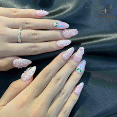 Artnailery · Peach Blush Bloom | Seasonal Glam Limited (10 pcs Handmade Press-On Nails)