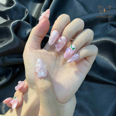 Artnailery · Peach Blush Bloom | Seasonal Glam Limited (10 pcs Handmade Press-On Nails)