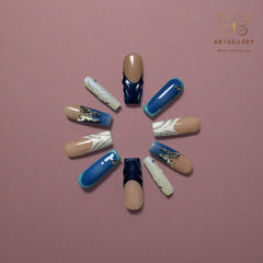 Artnailery · Blue Reverie | Artistry Collection (10 pcs Handmade Press-On Nails)