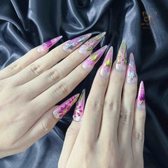 Artnailery · Prism Petals | Artistry Collection · Seasonal Glam Limited (10 pcs Handmade Press-On Nails)