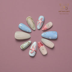 Artnailery · Ocean Whisper | Artistry & Seasonal Glam Limited (10 pcs Handmade Press-On Nails