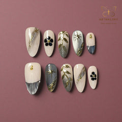 Artnailery · Noir Éclat | Artistry Collection · Everyday & Seasonal Glam Selection (10 pcs Handmade Press-On Nails)