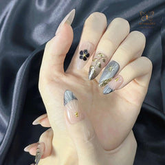 Artnailery · Noir Éclat | Artistry Collection · Everyday & Seasonal Glam Selection (10 pcs Handmade Press-On Nails)