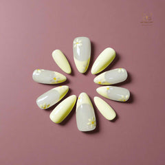 Artnailery · Lemon Bloom | Everyday Elegance · Seasonal Glam Selection (10 pcs Handmade Press-On Nails)