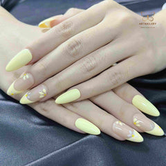 Artnailery · Lemon Bloom | Everyday Elegance · Seasonal Glam Selection (10 pcs Handmade Press-On Nails)