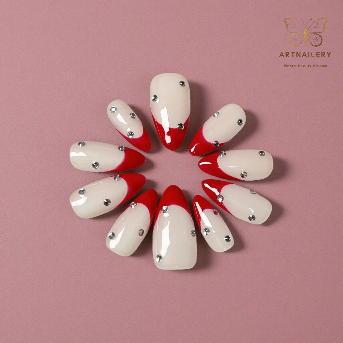 Artnailery · Rouge Silhouette | Everyday Elegance Collection (10 pcs Handmade Press-On Nails