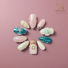 Artnailery · Pearl Tides | Seasonal Glam Selection · Artistry Collection (10 pcs Handmade Press-On Nails)
