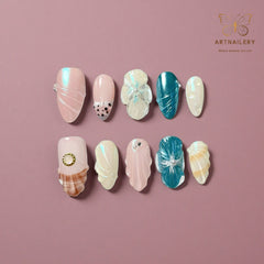 Artnailery · Pearl Tides | Seasonal Glam Selection · Artistry Collection (10 pcs Handmade Press-On Nails)