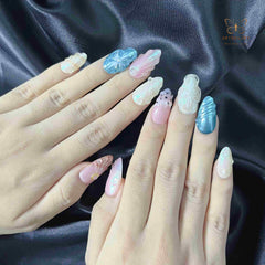 Artnailery · Pearl Tides | Seasonal Glam Selection · Artistry Collection (10 pcs Handmade Press-On Nails)