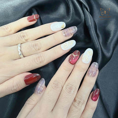 Artnailery · Crimson Muse | Everyday Elegance · Seasonal Glam Selection (10 pcs Handmade Press-On Nails)