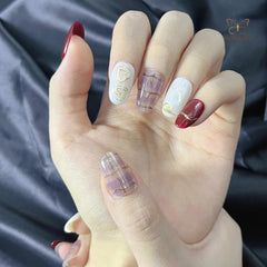 Artnailery · Crimson Muse | Everyday Elegance · Seasonal Glam Selection (10 pcs Handmade Press-On Nails)