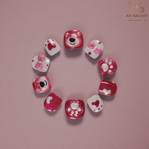 Artnailery · Berry Bear Paws | Kids Press-On Nails (10 pcs)