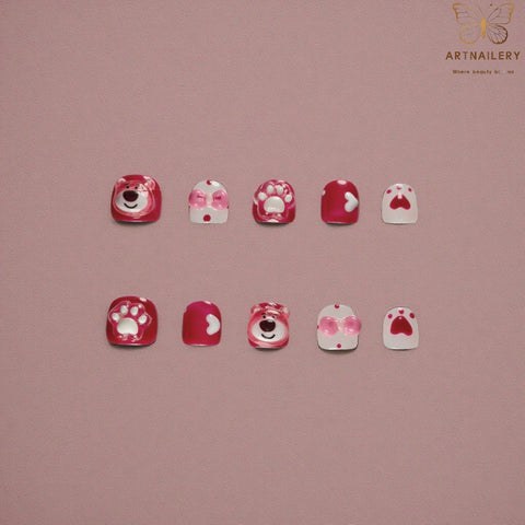 Artnailery · Berry Bear Paws | Kids Press-On Nails (10 pcs)