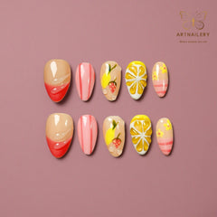 Artnailery · Citrus Crush | Seasonal Glam Limited · Everyday Selection (10 pcs Handmade Press-On Nails)