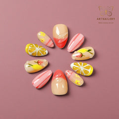 Artnailery · Citrus Crush | Seasonal Glam Limited · Everyday Selection (10 pcs Handmade Press-On Nails)