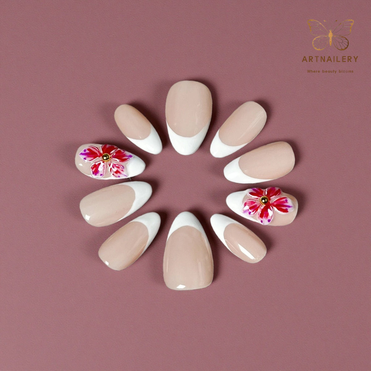 Artnailery · Petal Grace | Everyday Elegance · Artistry Selection (10 pcs Handmade Press-On Nails