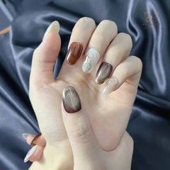 Artnailery · Amber Haze | Everyday Elegance · Artistry Selection (10 pcs Handmade Press-On Nails)